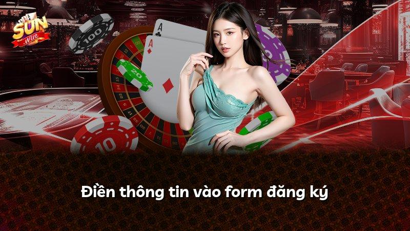 Điền thông tin vào form đăng ký